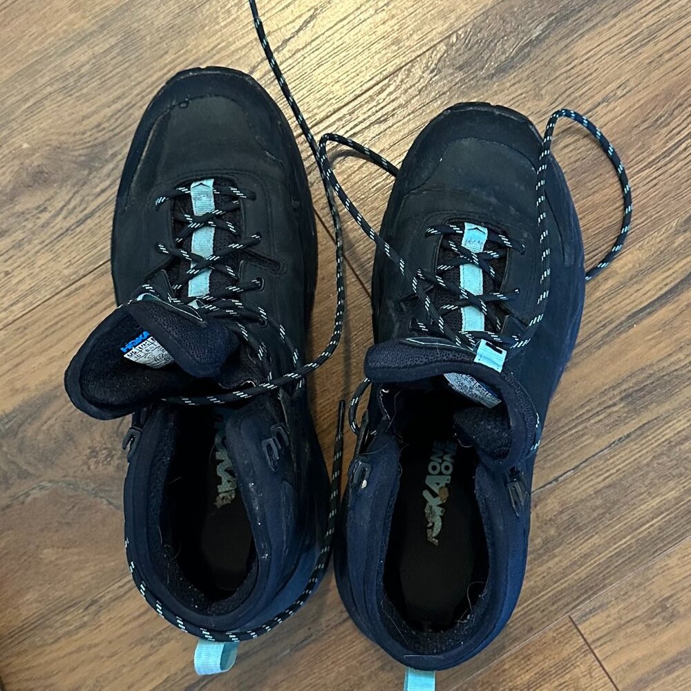 HOKA Women's Anacapa Mid GORE-TEX® Hiking Shoes Leather Black Womens Size 10